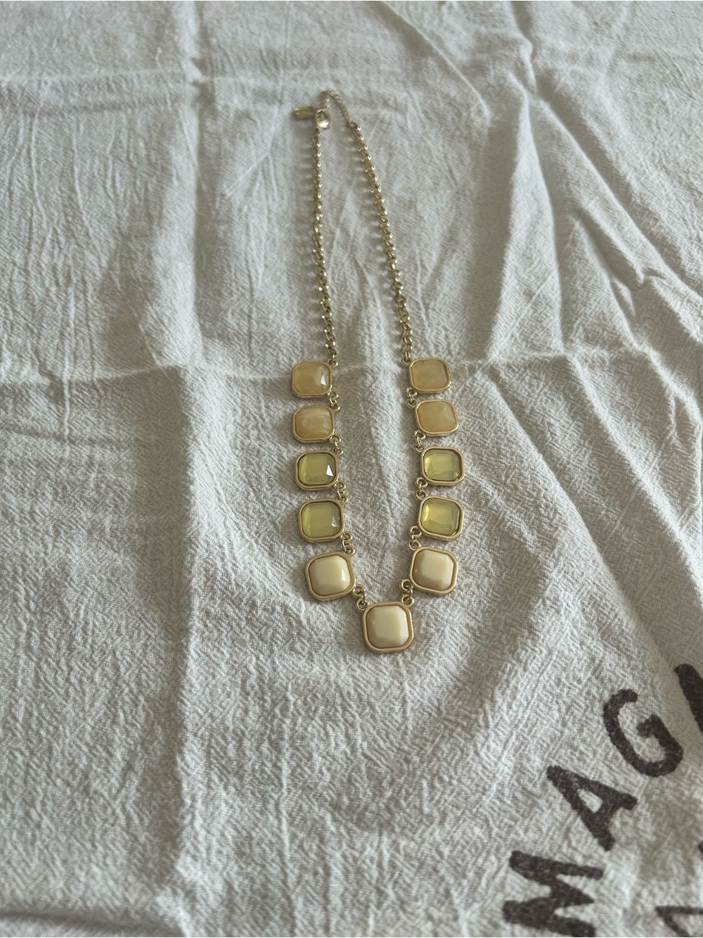 Chaps Gold Tone Chain Necklace with Lobster Clasp